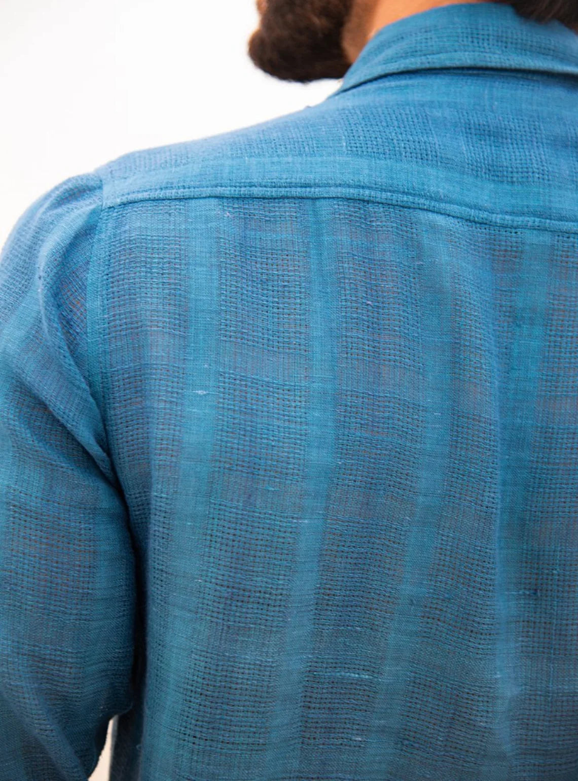 Aqua Breeze Handwoven Cotton Shirt