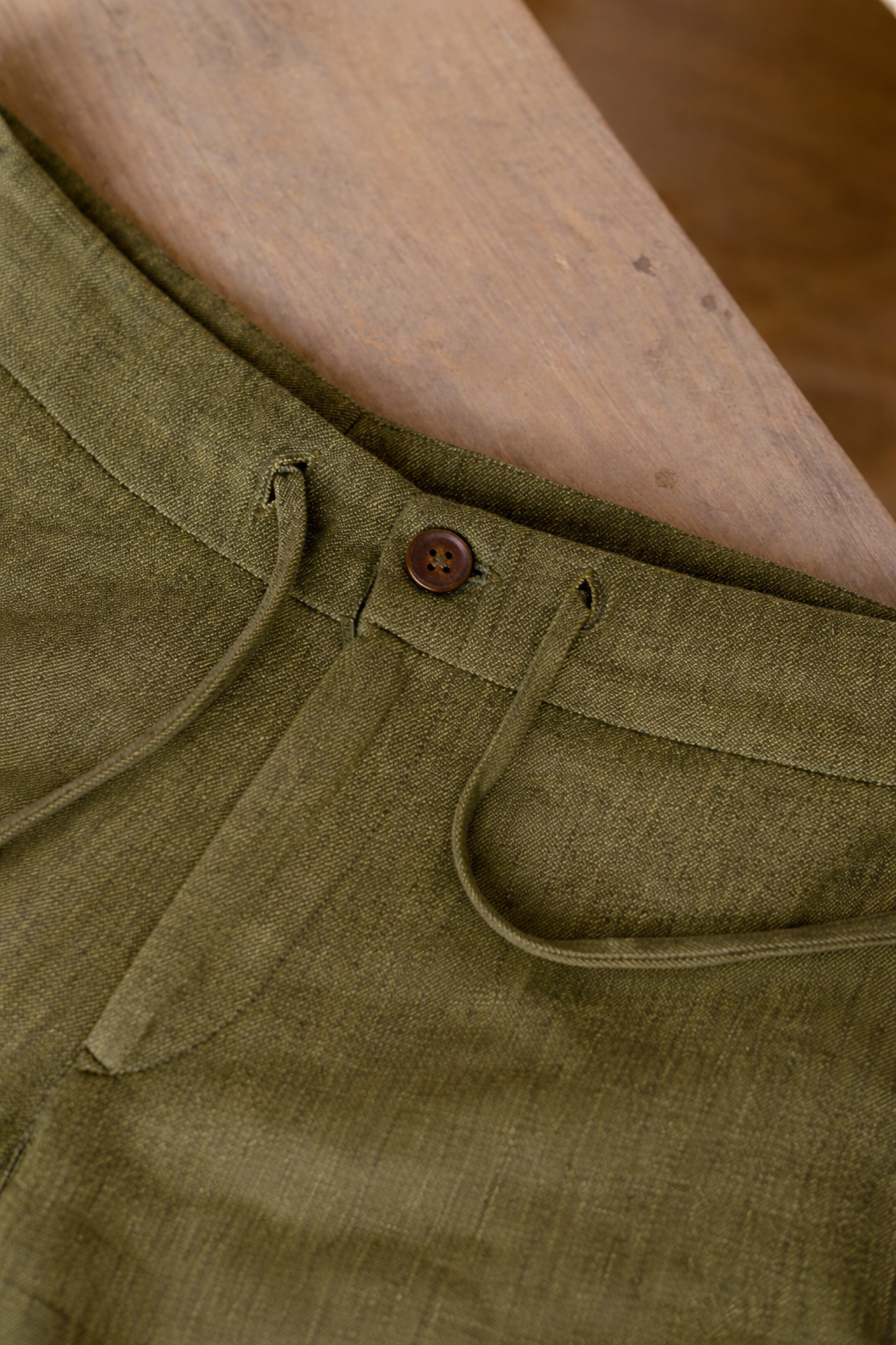 The Gentleman’s Denim Olive Green Trouser