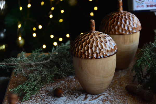 Acorn Wooden Candle Container | Veaves X Armatuer