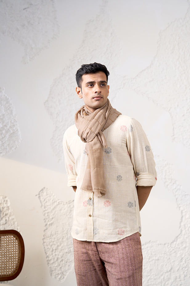 Sand Whisper, Fine Wool Cashmere Shawl