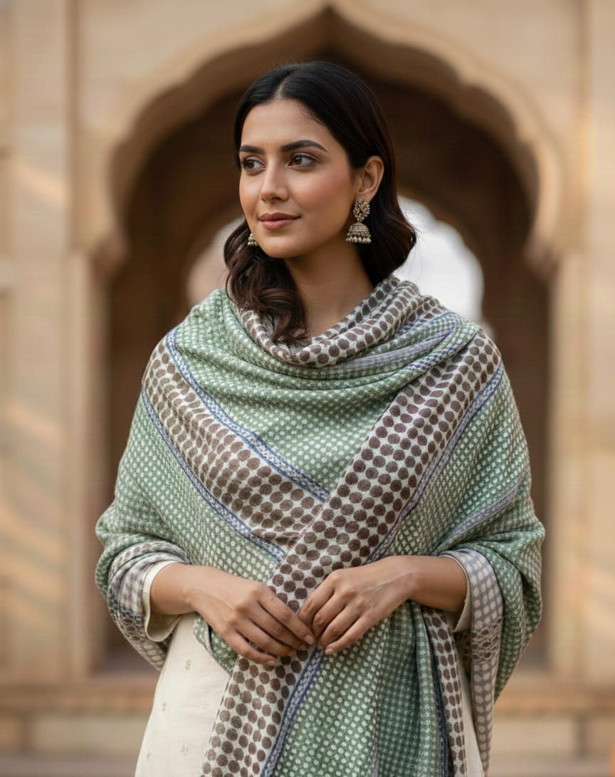 Meadow Dots Fine Cashmere Stole