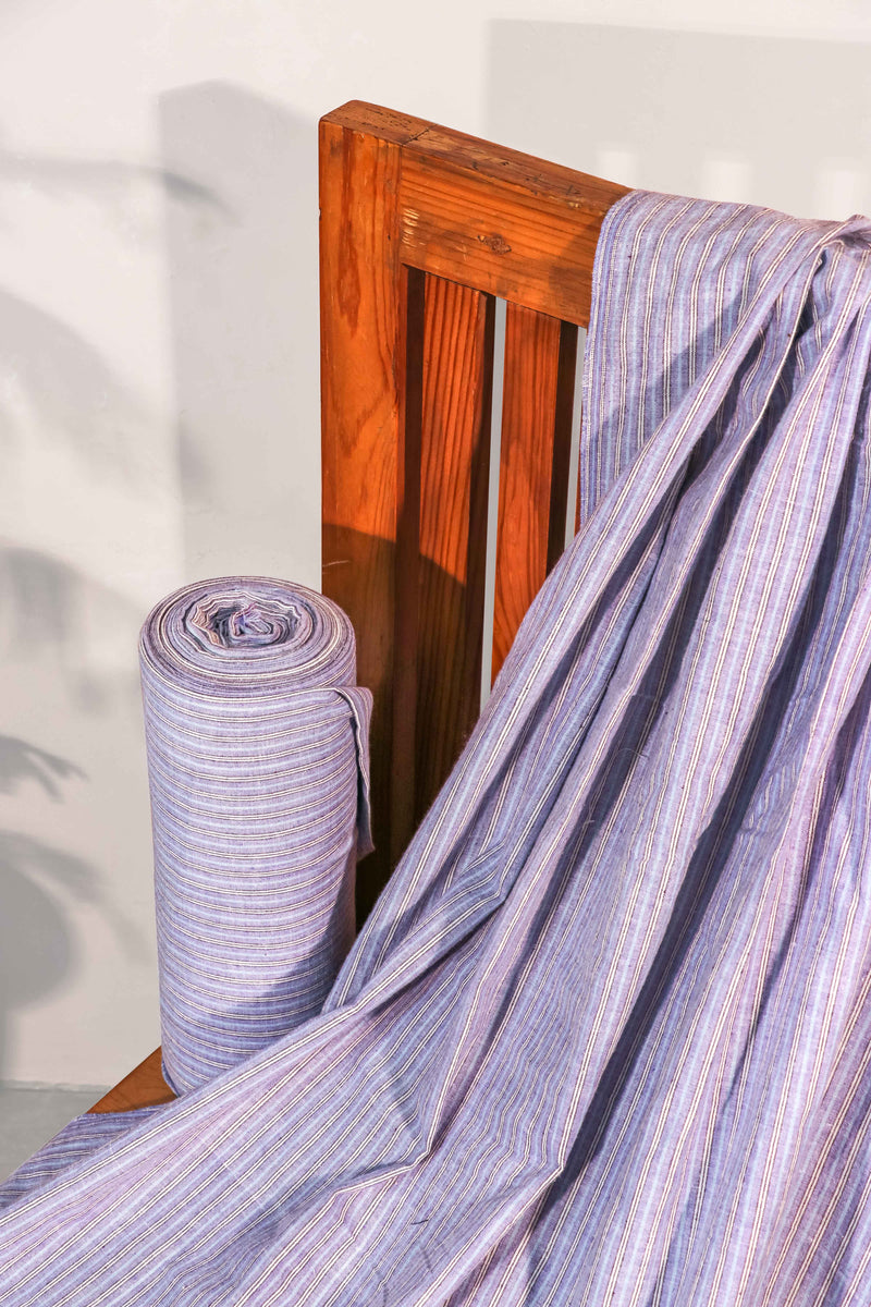 Handwoven Khadi – 2 Colour Stripe