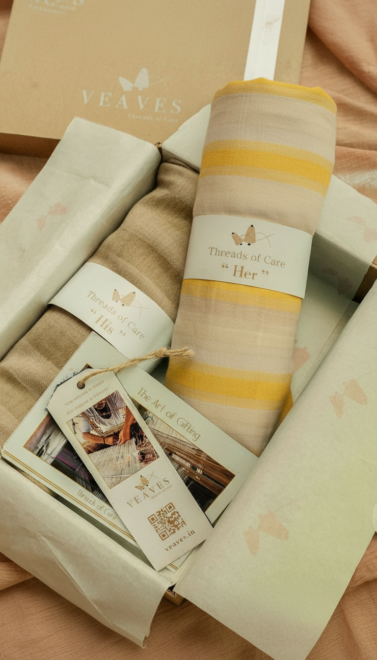 Gift Hamper of Fine Wool Cashmere Stoles For Her & His