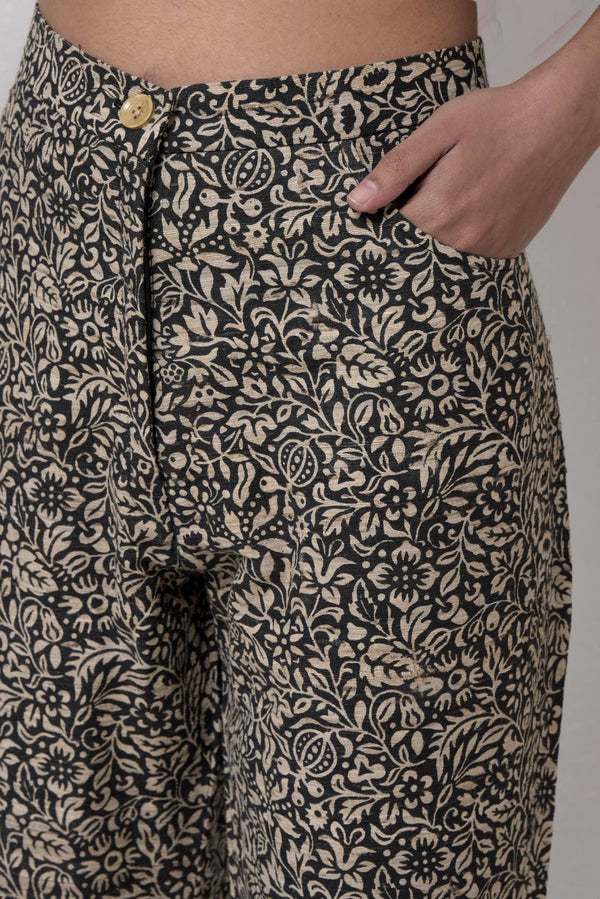 Printed Trouser With Side Pockets