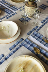 Blyna - Dining Set Of A Table Runner And 6 Table Mats - Veaves