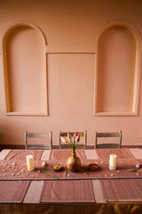Cacao Dining Set of a Table Runner and 6 Table Mats