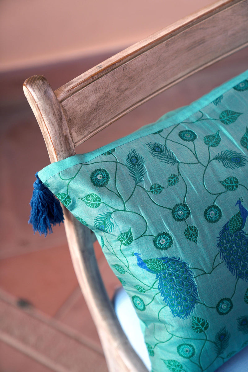 Sage Handwoven Cushion