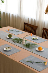 Calix Dining Set of A Table Runner And 6 Table Mats