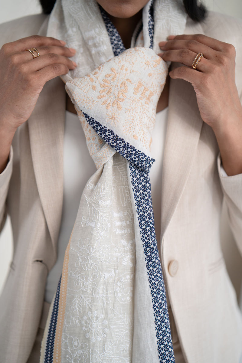 Float - Handwoven Linen Stole