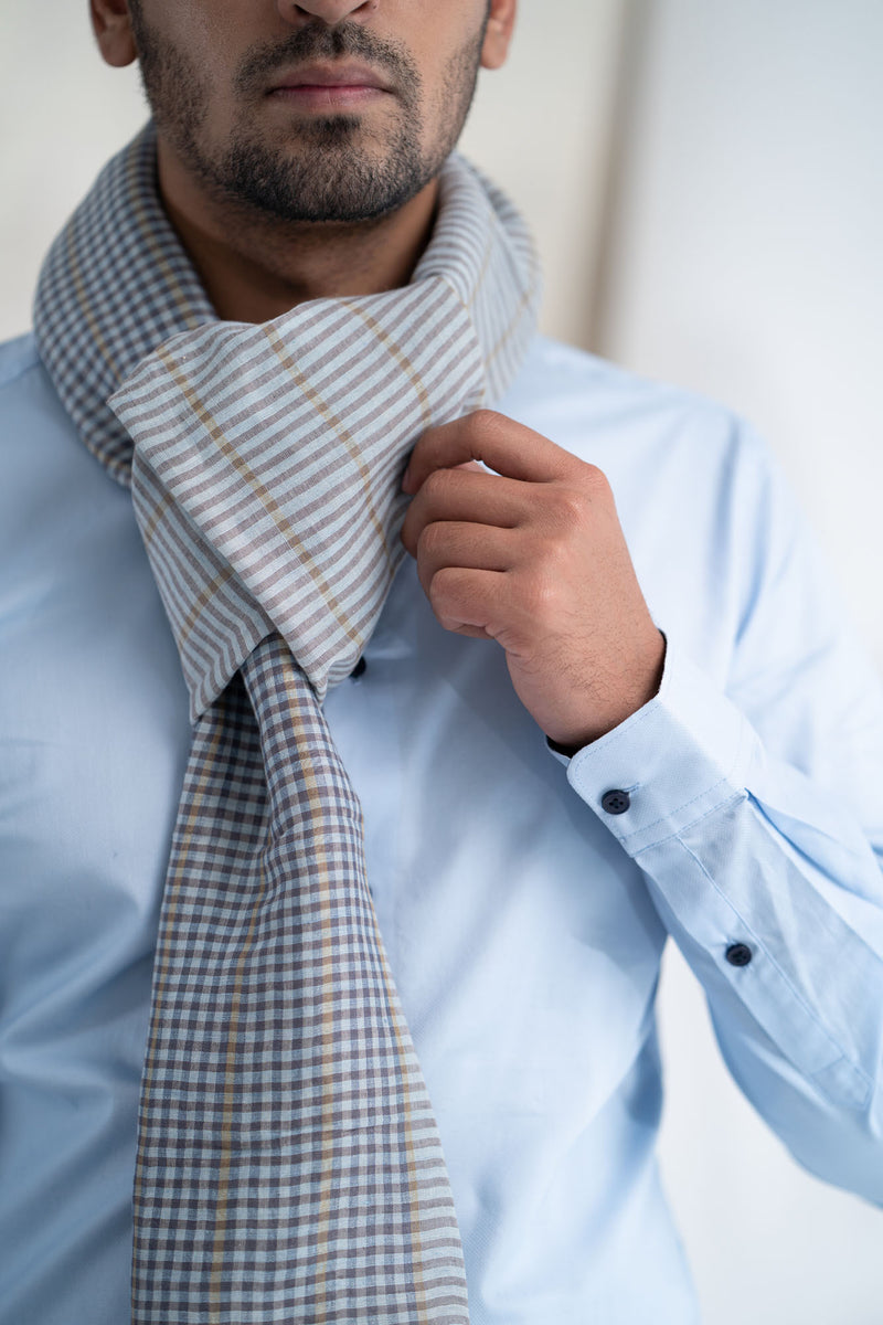 Check Mate Handwoven Cotton Stole