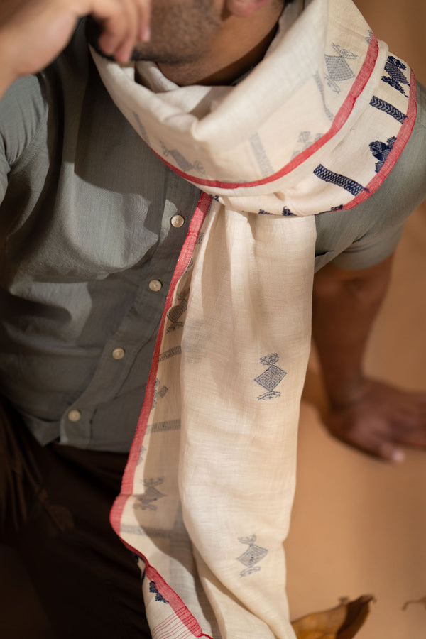 Rahi Handwoven Linen Cotton Stole