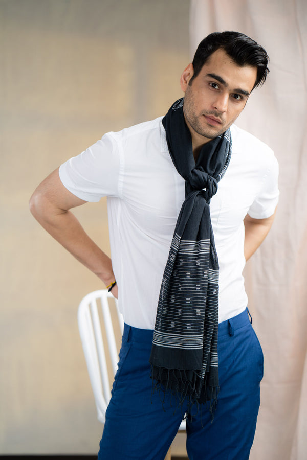 Glacier Handwoven Cotton Stole