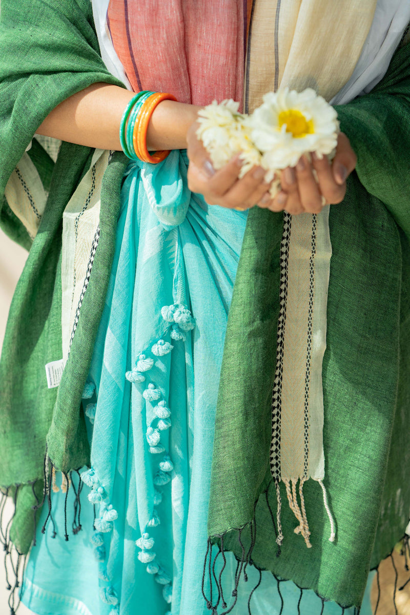 Reina Handwoven Silk Cotton Stole