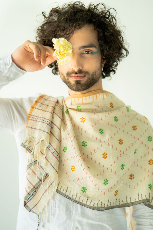 Heraldry Handwoven kala cotton Stole