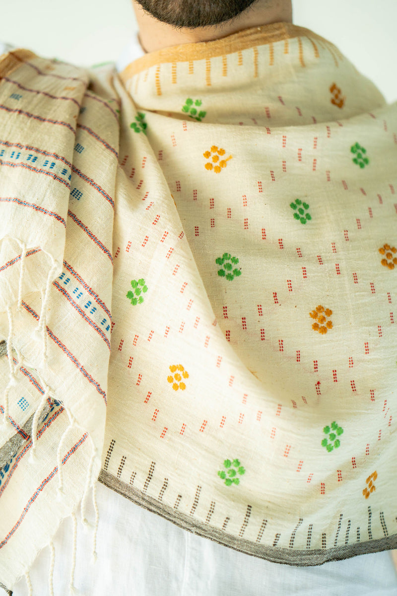 Heraldry Handwoven kala cotton Stole