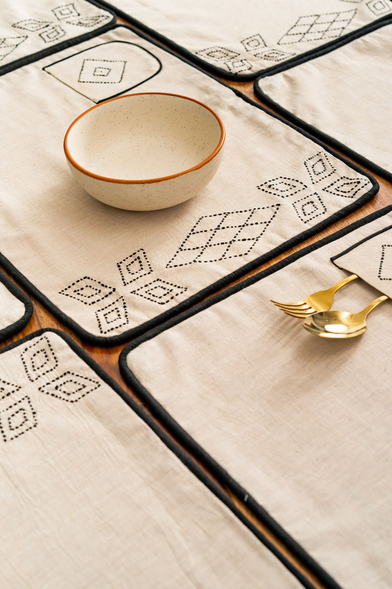 Suave Handwoven Table Mats - Set Of 6 Pcs
