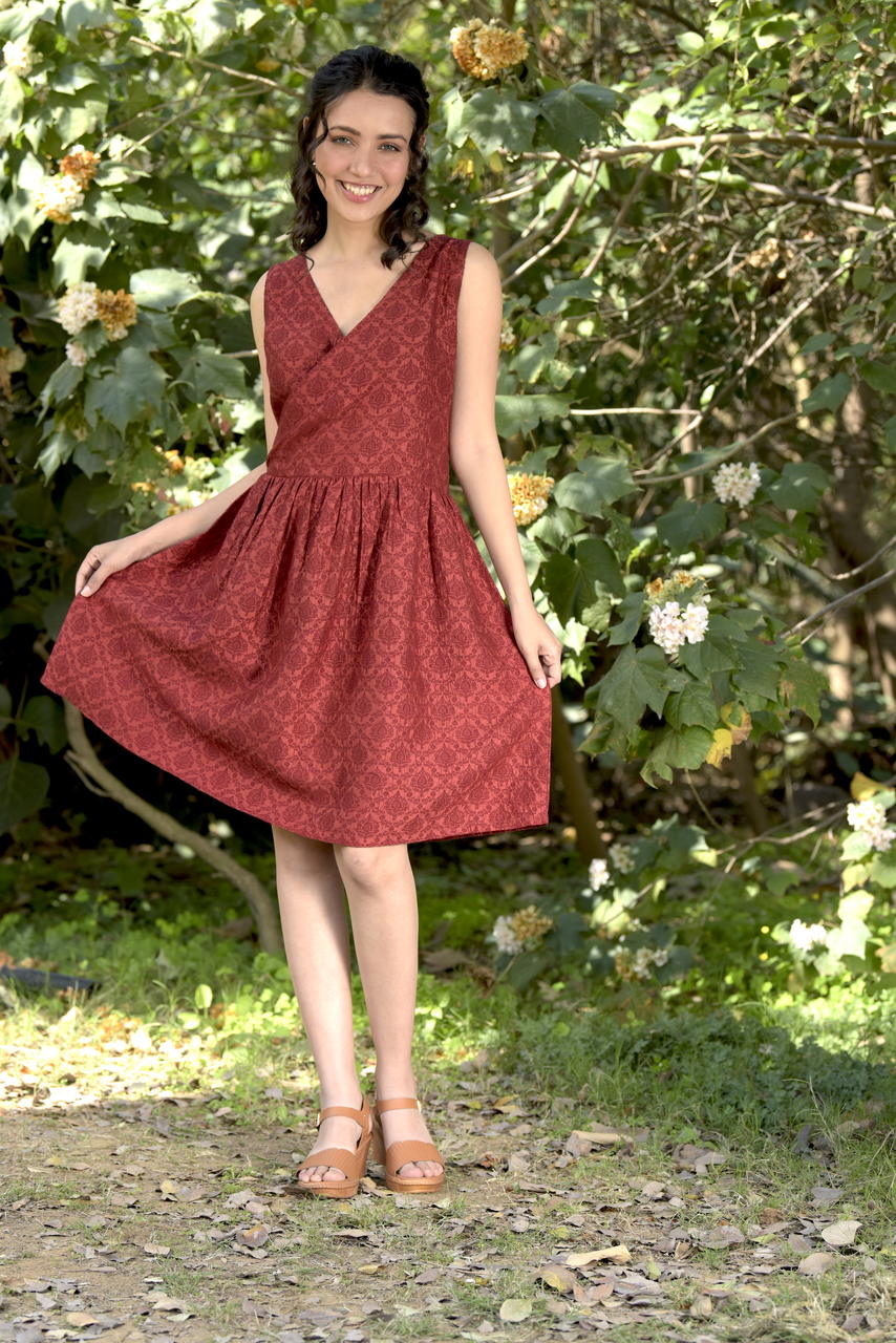 Aya Handwoven Silk Cotton Dress