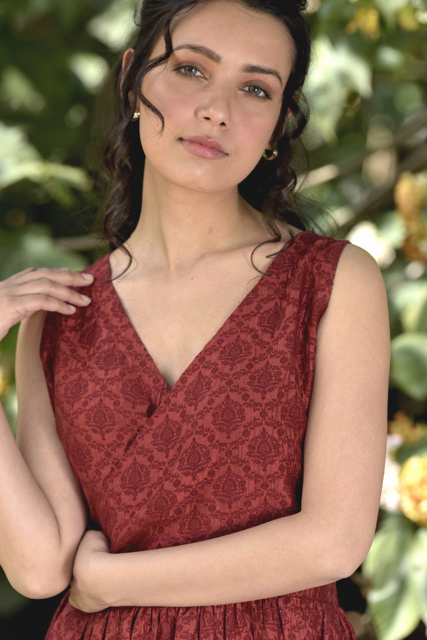 Aya Handwoven Silk Cotton Dress