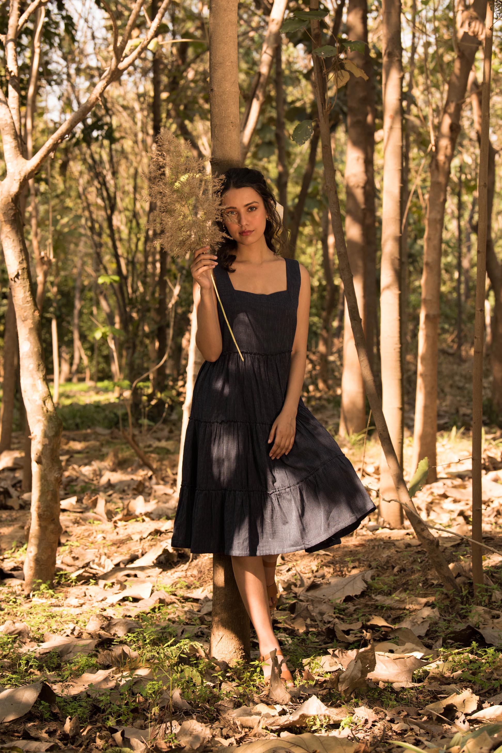 Handwoven Strip Dress