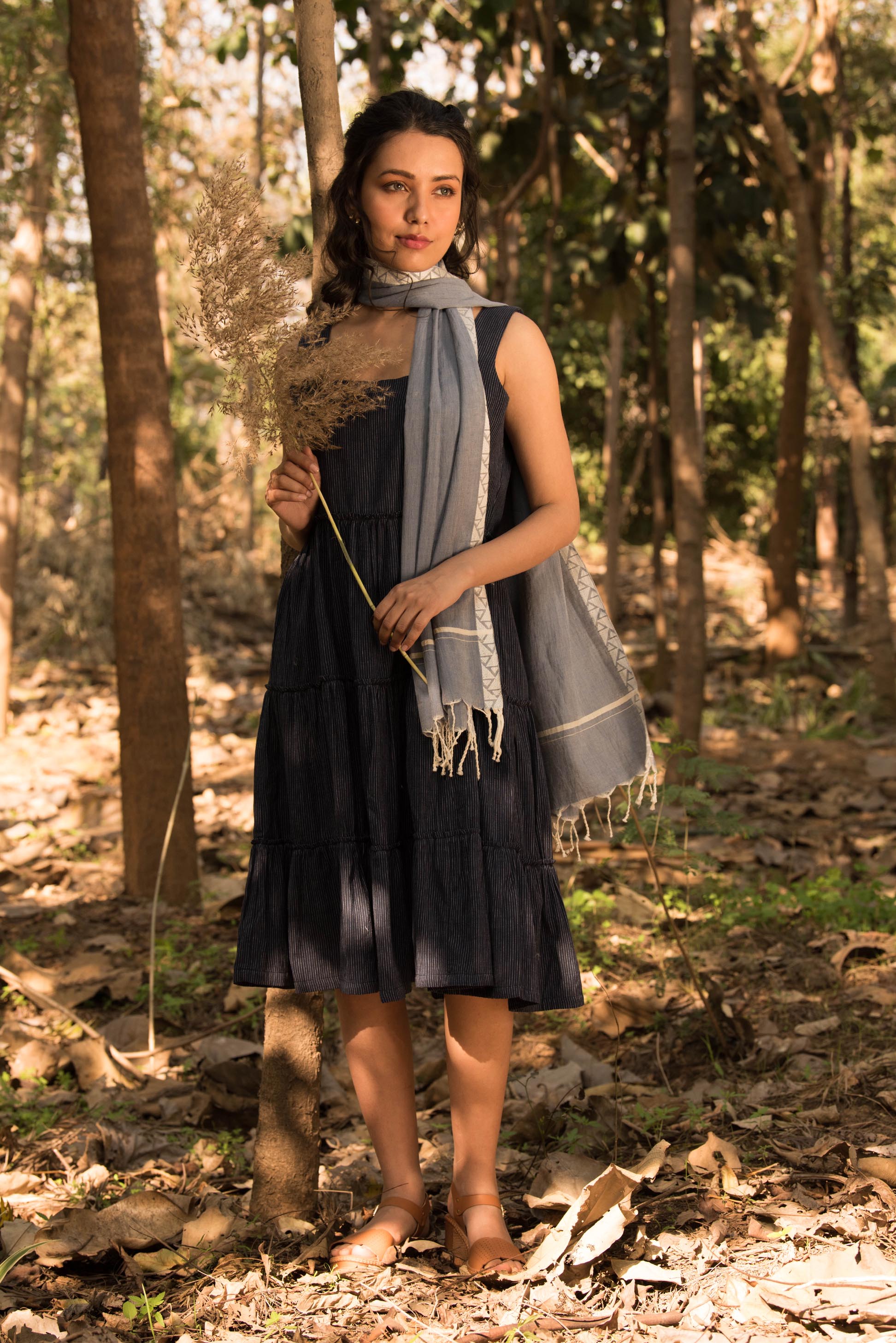 Handwoven Strip Dress
