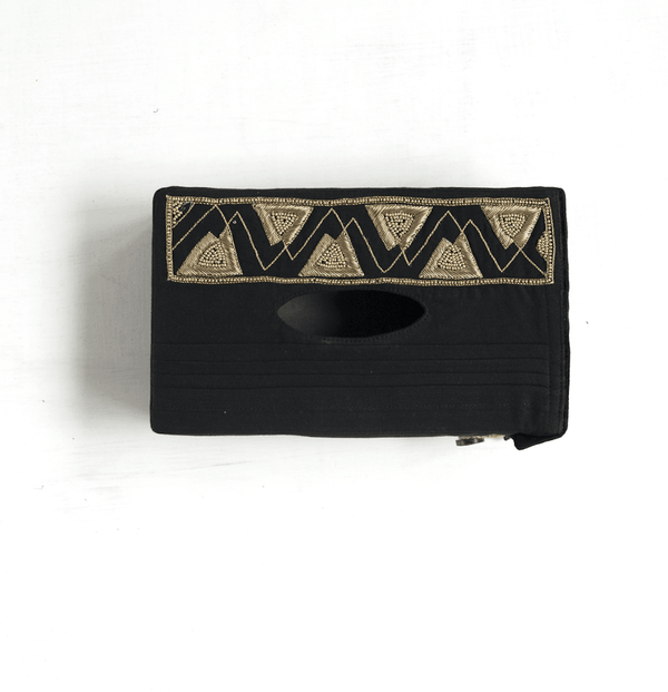 Bold Black  Tissue Box - Veaves